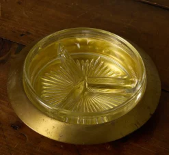 Pierce & Ward 1930S AMERICAN ART DECO BRASS DISH WITH BAKELITE | Vessels