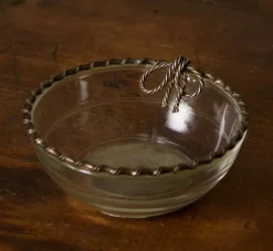 Pierce & Ward 1940S FRENCH GLASS BOWL WITH SILVER ROPE EDGING | Vessels | Gifts
