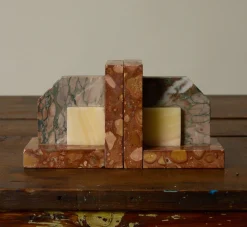 Pierce & Ward 1960S FRENCH MARBLE BOOKENDS | Books & Bookends