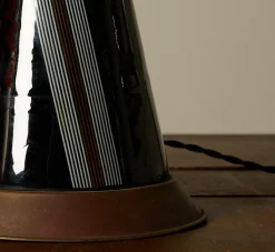 Pierce & Ward 1960S ITALIAN BLACK GLASS AND BRASS TABLE LAMP | Lighting