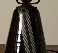 Pierce & Ward 1960S ITALIAN BLACK GLASS AND BRASS TABLE LAMP | Lighting