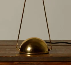 Pierce & Ward 1980S ITALIAN GOLD-PLATED HALOGEN TABLE LAMP 'MERIDIANA' BY STEPHANO CEVOLI | Lighting