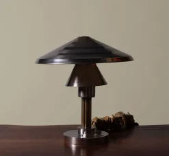 Pierce & Ward 1950s ITALIAN PATINATED NICKLE DESK LAMP | Lighting