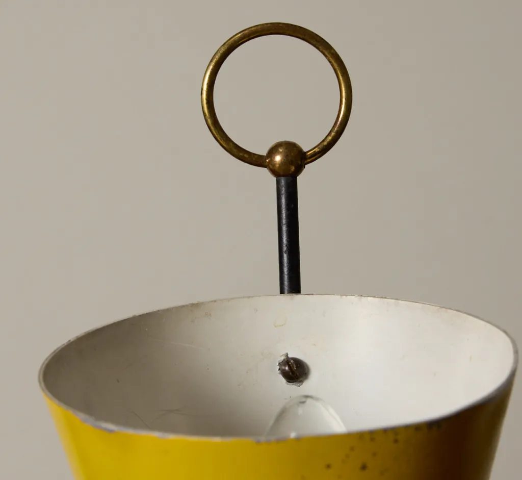 Pierce & Ward 1950S ITALIAN YELLOW CONICAL TRIPOD LAMP | Lighting