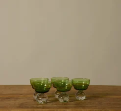 Pierce & Ward 1960S KARL ERICKSON CONTROLLED BUBBLE GREEN GLASSWARE | Kitchen