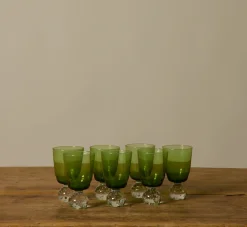Pierce & Ward 1960S KARL ERICKSON CONTROLLED BUBBLE GREEN GLASSWARE | Kitchen