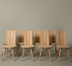 Pierce & Ward SET OF 8 1970S FRENCH BRUTALIST DINING CHAIRS | Furniture
