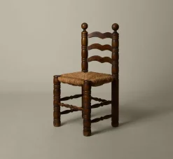 Pierce & Ward SET OF SIX 1940S LADDER BACK CHAIRS BY CHARLES DUDOUYT | Furniture