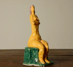 Pierce & Ward STUDIO ART SEATED WOMAN SCULPTURE | Ceramics | Objets D'Art