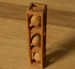 Pierce & Ward 19TH C. FOLK ART "BALL IN CAGE" WHIMSY SCULPTURE - TALL | Objets D'Art