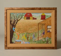 Pierce & Ward 20TH CENTURY FOLK ART PAINTING "BARN DANCE" | Art