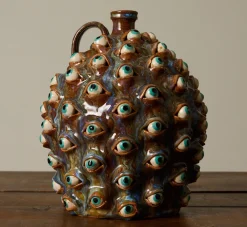 Pierce & Ward 20TH CENTURY FOLK ART POTTERY EYEBALL JUG | Ceramics | Vessels