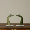 Pierce & Ward VINTAGE JAPANESE CAST IRON TWINS BY SAEGUSA SOTARO | Books & Bookends