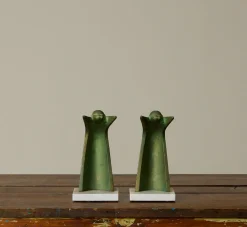 Pierce & Ward VINTAGE JAPANESE CAST IRON TWINS BY SAEGUSA SOTARO | Books & Bookends
